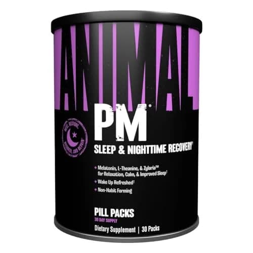 Animal PM Sleep Aid for Adults 30 Count | Non-Habit Forming Relaxation with Melatonin, L-Theanine, Zinc, Magnesium, GABA thumbnail 1