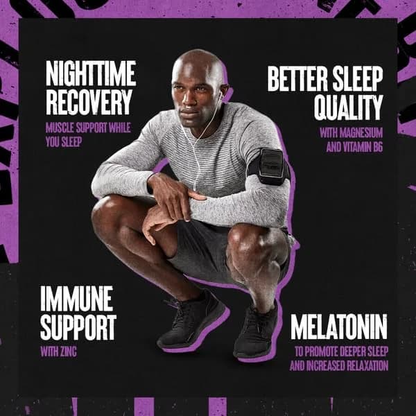 Animal PM Sleep Aid for Adults 30 Count | Non-Habit Forming Relaxation with Melatonin, L-Theanine, Zinc, Magnesium, GABA thumbnail 2