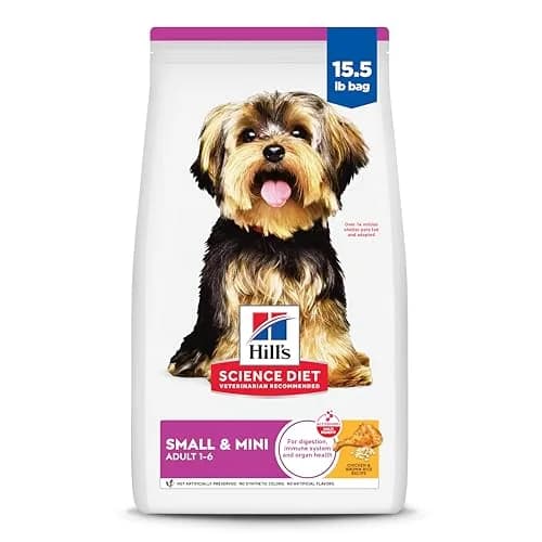 Hill's Science Diet Adult 1-6 Small & Mini Dry Dog Food, Chicken & Brown Rice, 7 kg (15.5 lb) | Veterinarian Recommended thumbnail 1