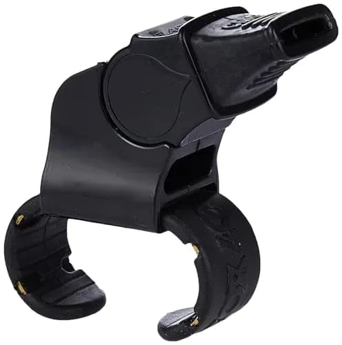 Fox 40 Sonik Blast CMG Fingergrip Pealess Whistle - Black | Loud 120+ dB Signal for Large Crowds thumbnail 1