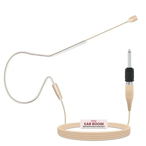 Pyle Over Ear Boom Microphone Headset - Professional Omnidirectional Wired Microphone Beige thumbnail 1