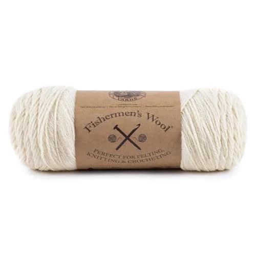 Lion Brand Yarn Medium-Weight Fishermen’s Wool Yarn for Knitting, Crocheting, and Crafts, Natural, 1 Pack | Warm, Soft Wool for Outdoor Projects thumbnail 1