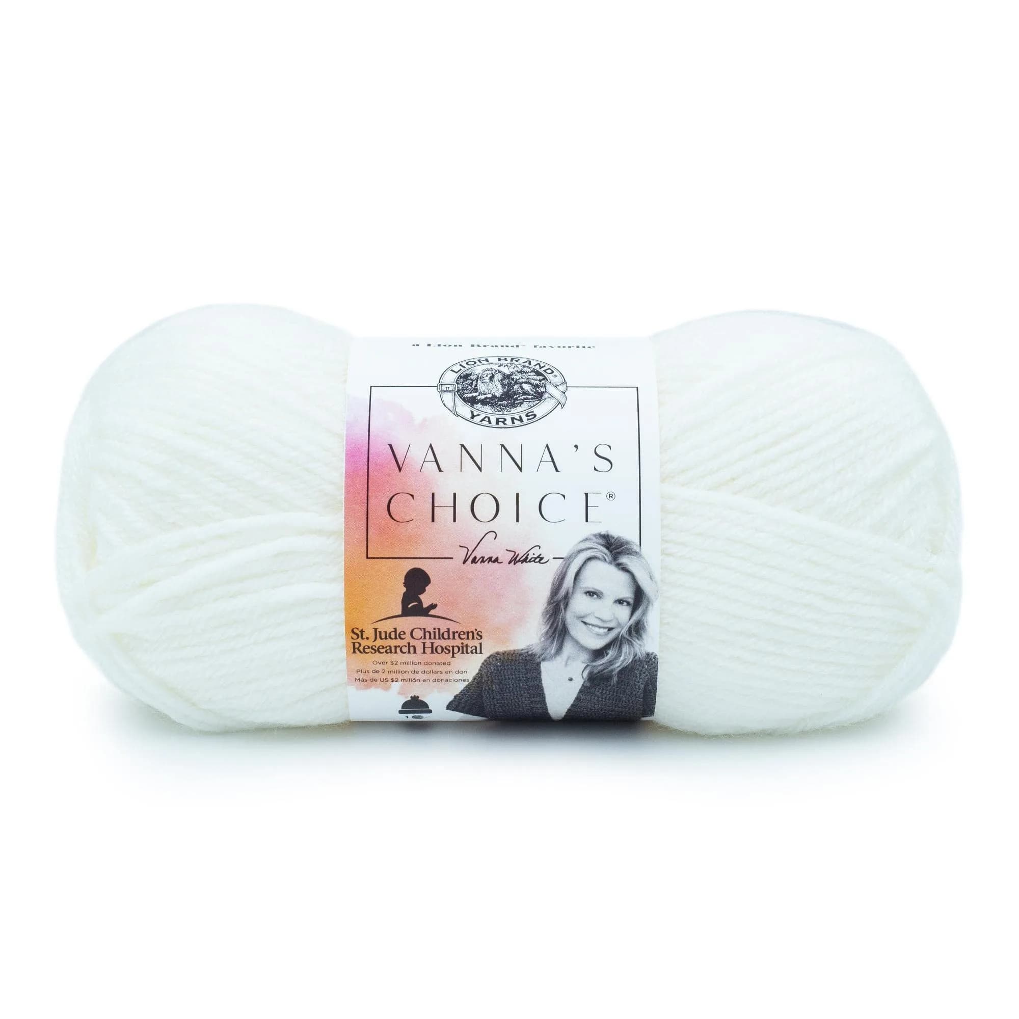 Lion Brand Yarn Vanna's Choice Yarn White 3.5 Oz | Silky Soft, Easy-Care - main product image