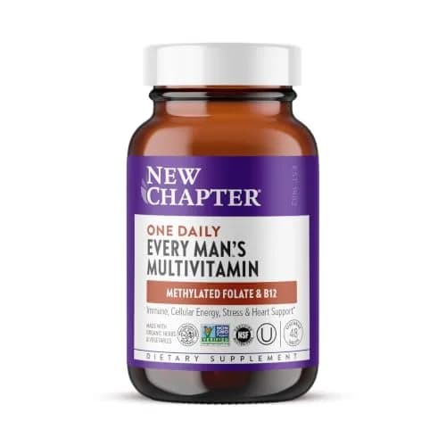 New Chapter Men's One Daily Multivitamin 48 Tablets | Organic, Gentle on Stomach, Supports Energy & Immunity thumbnail 1