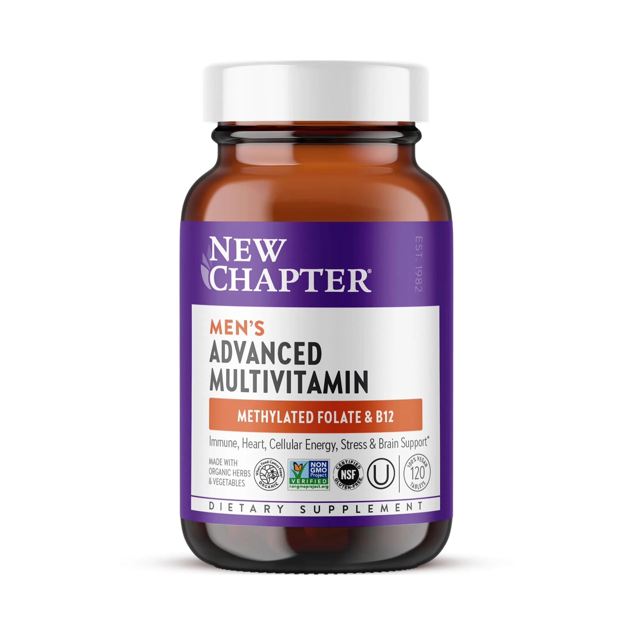 New Chapter Men's Advanced Multivitamin 120 Count | Supports Bone, Heart & Prostate Health - main product image