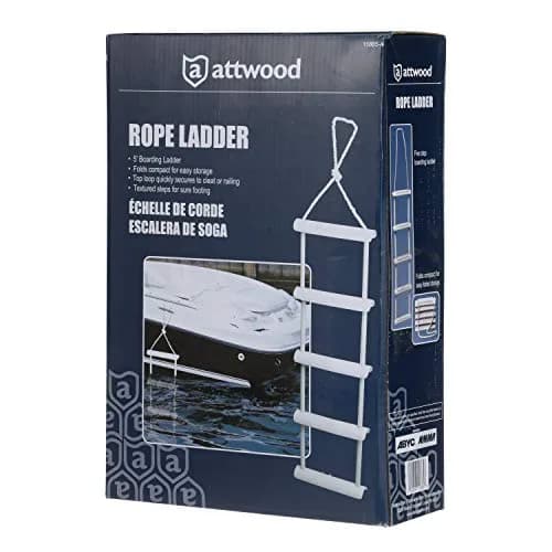 Attwood 5-Step Rope Ladder 64" L x 11.5" W | Secure Marine Boarding Aid thumbnail 7