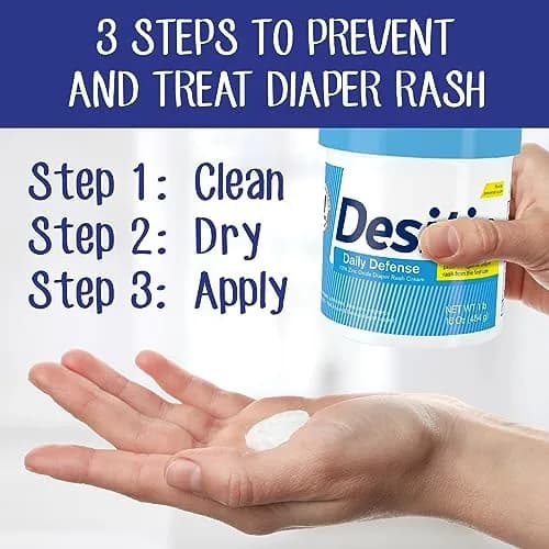 Desitin Daily Defense Baby Diaper Rash Cream with 13% Zinc Oxide, Hypoallergenic, Dye-, Phthalate- & Paraben-Free, 473ml (16 oz) thumbnail 4