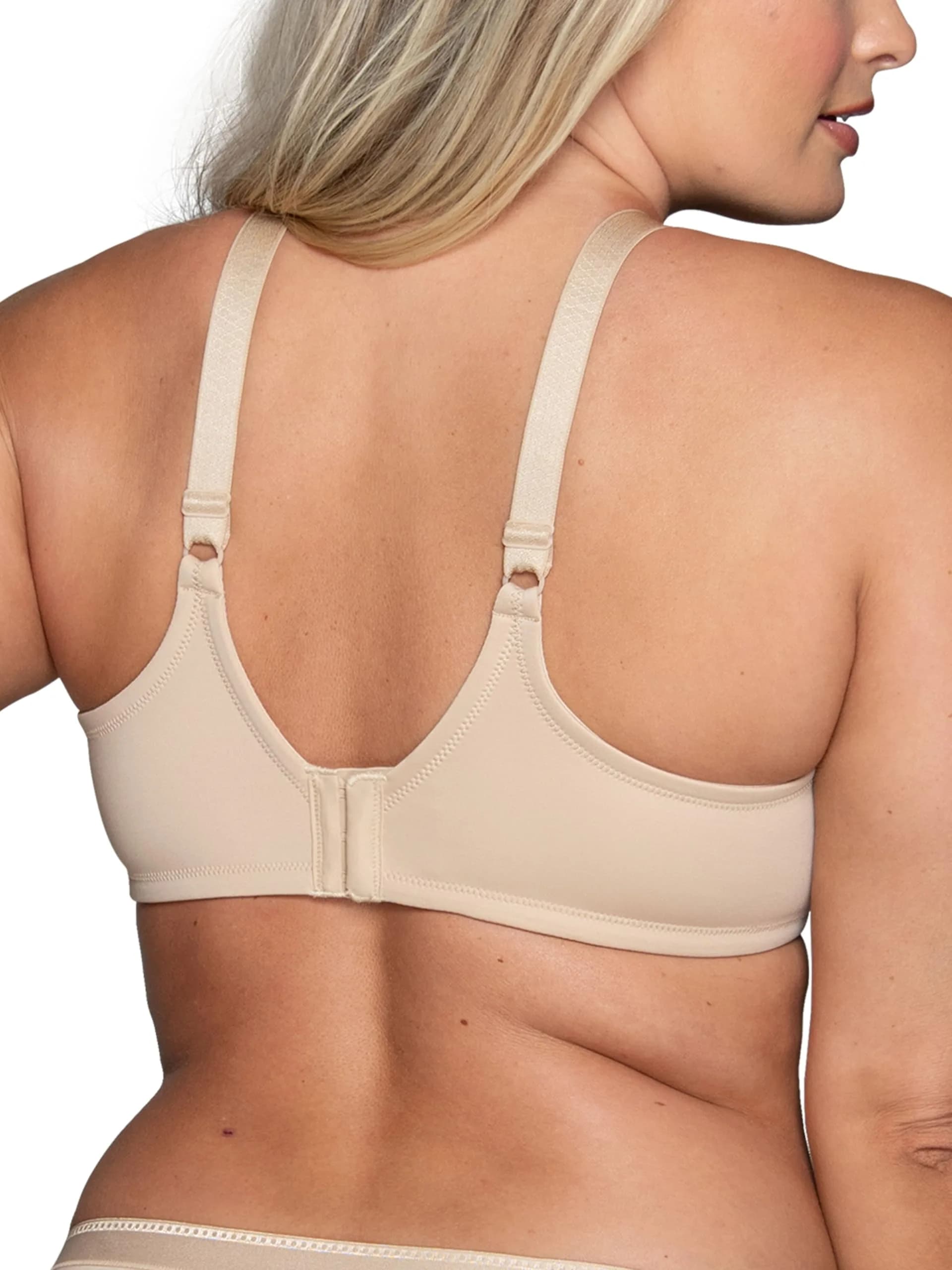 Vanity Fair Women's Full Figure Beauty Back Smoothing Bra, 4 Way Stretch Fabric, Lightly Lined Cups up to H - Underwire - Beige, 36D thumbnail 3