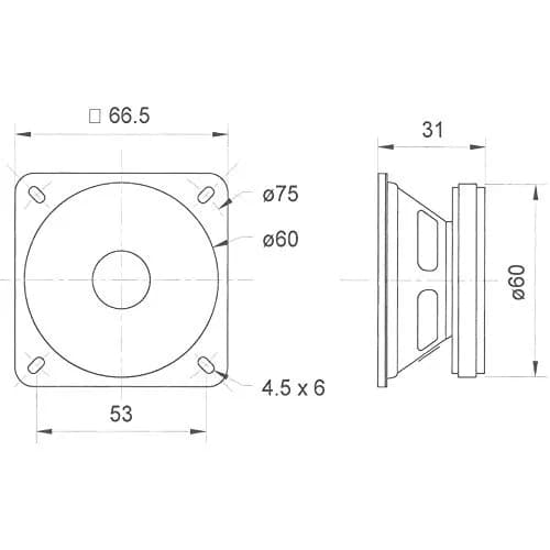 Best Price Square Visaton FRS7-8 2.5" Full-Range Speaker 8 Ohm | Water-Resistant Outdoor Audio thumbnail 2