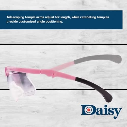 Daisy Impact-Resistant Safety Glasses Black/Pink | Youth to Adult Fit, Full Coverage thumbnail 4