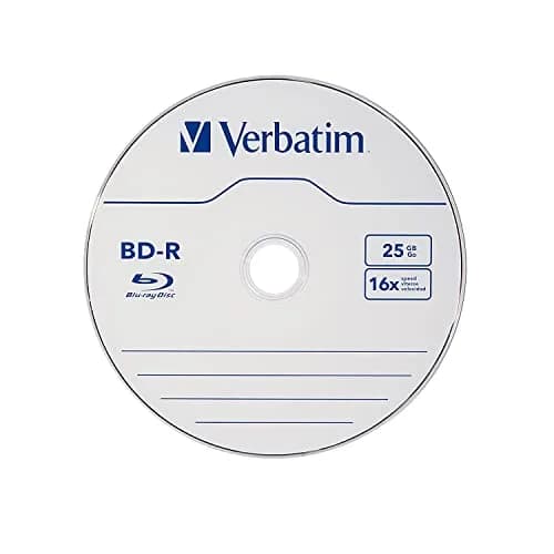 Verbatim BD-R 25GB 16X Blu-ray Recordable Discs with HardCoat, 10 Pack | 68.5 Minute Audio Recording thumbnail 2