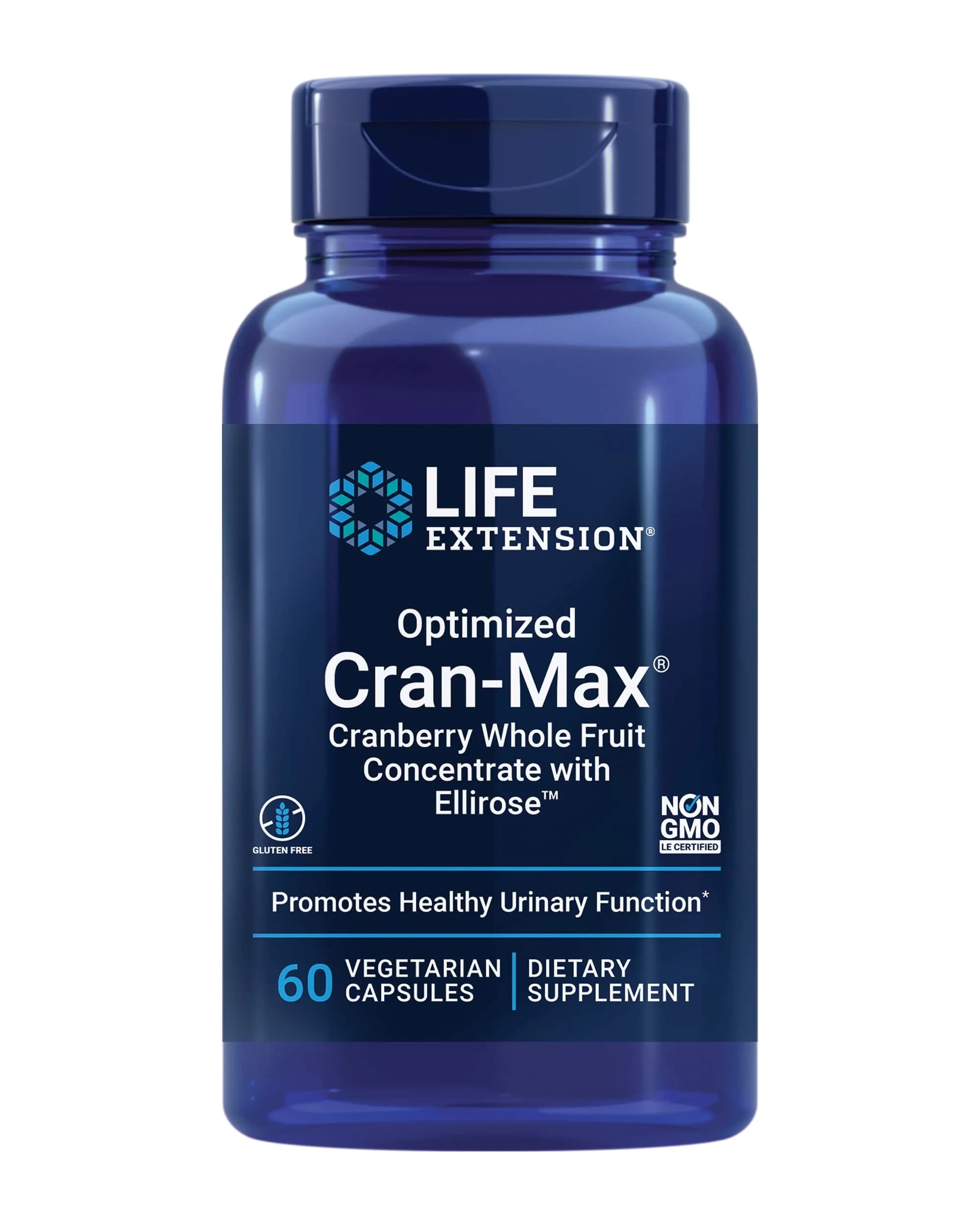 Life Extension Optimized Cran-Max® Cranberry Whole Fruit Concentrate with Hibiscus Extract 60 Capsules | Supports Female Urinary Tract Health — Pinkish Purple