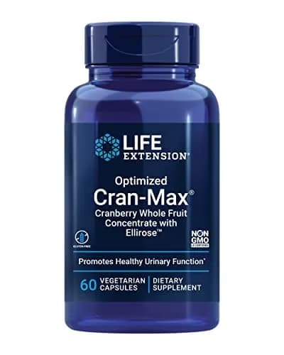 Life Extension Optimized Cran-Max® Cranberry Whole Fruit Concentrate with Hibiscus Extract 60 Capsules | Supports Female Urinary Tract Health thumbnail 1