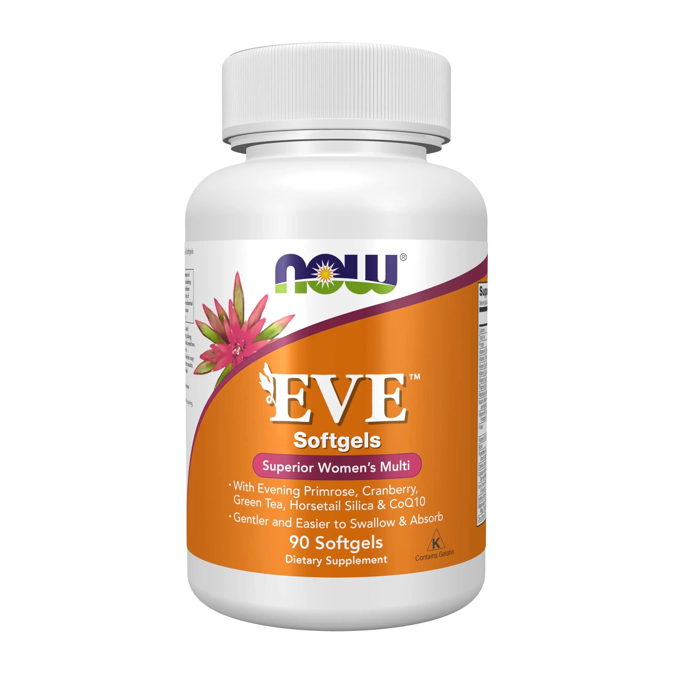 NOW Eve Women's Multivitamin 90 Softgels | Better GI Tolerance & Natural Ingredients