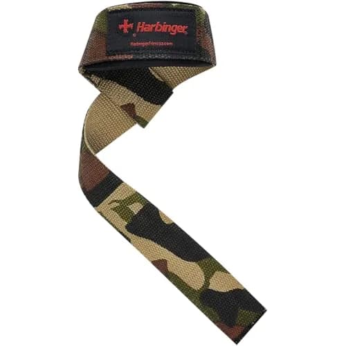 Harbinger Padded Cotton Lifting Straps with NeoTek Cushioned Wrist (Pair, Camo) | 53 cm (21.5 in) Length thumbnail 2