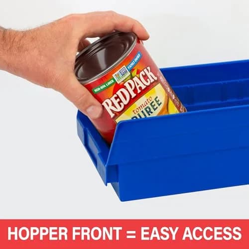 Akro-Mils Green Plastic Shelf Bins 12-Pack, 19.7 L (0.23 cu ft) | Heavy Duty Storage for Kitchens & Garages thumbnail 5