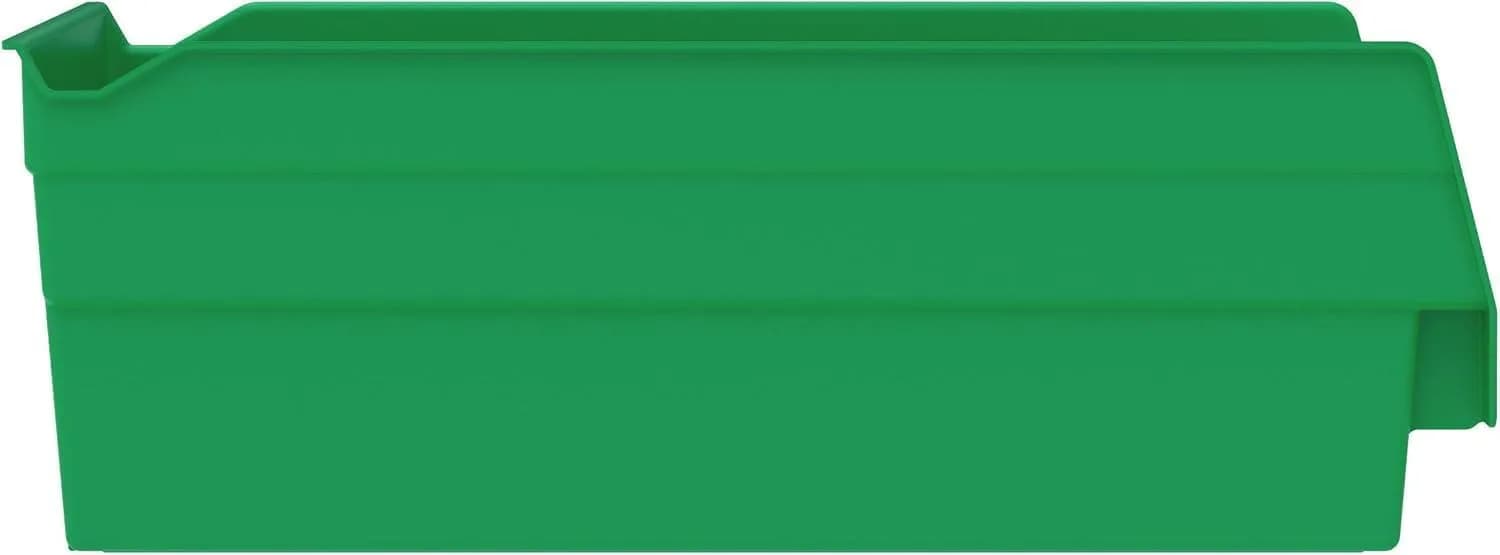 Akro-Mils Green Plastic Shelf Bins 12-Pack, 19.7 L (0.23 cu ft) | Heavy Duty Storage for Kitchens & Garages thumbnail 9