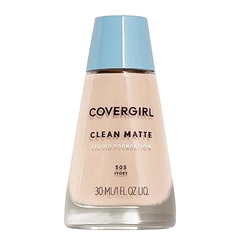 COVERGIRL Clean Matte Liquid Foundation Ivory 505 | Oil-Free, Sensitive Skin, 1 oz thumbnail 1