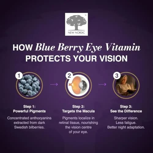 NEW NORDIC Blue Berry Eye Vitamin Supplement Daily Vision Support - 60 Ct. thumbnail 6