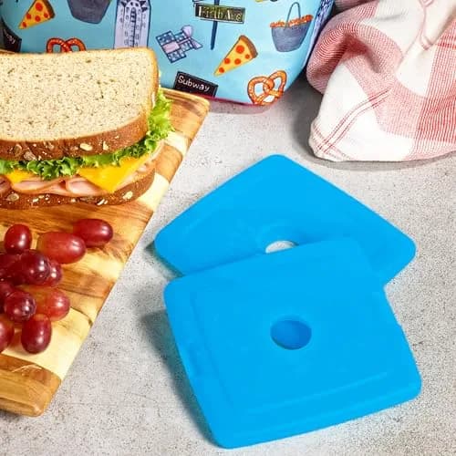 Fit & Fresh 4 Pack Slim Ice Packs | Space Saving Reusable Ice for Lunch & Coolers thumbnail 2