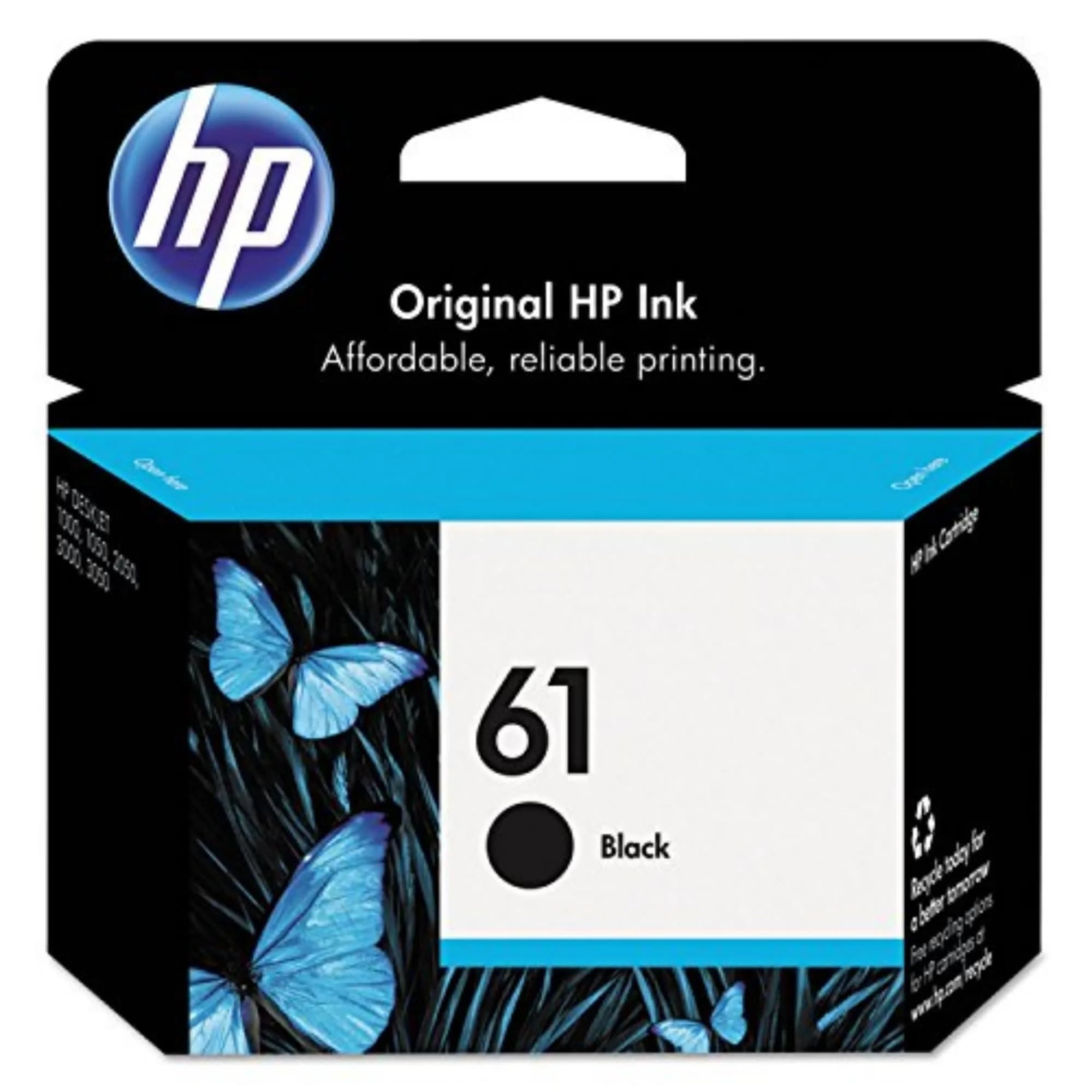 HP 61XL Black High-Yield Ink Cartridge | 360 Pages — Black