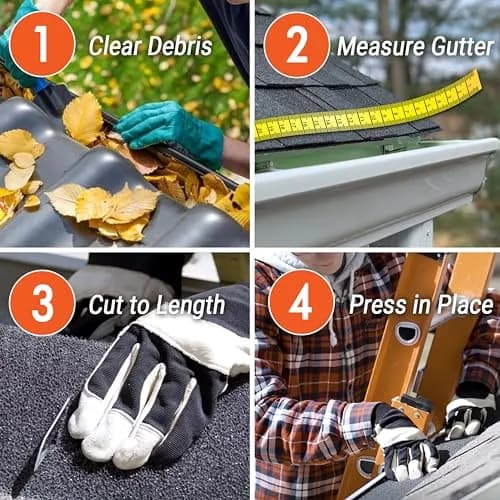 GutterStuff Pro Gutter Guard - 5-Inch Foam Gutter Filter Insert with Leaf Protection & Easy DIY thumbnail 6