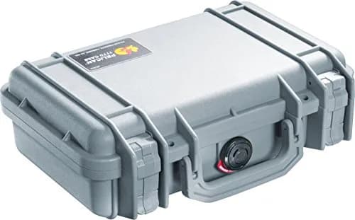 Pelican 1170 Hard Pistol Case with Foam (Silver) | Watertight, Crushproof, Dustproof thumbnail 1