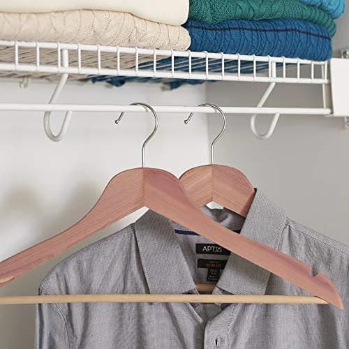 Household Essentials CedarFresh Red Cedar Wood Clothes Hangers with Swivel Hook - Set of 4 | Protects Garments Naturally thumbnail 7