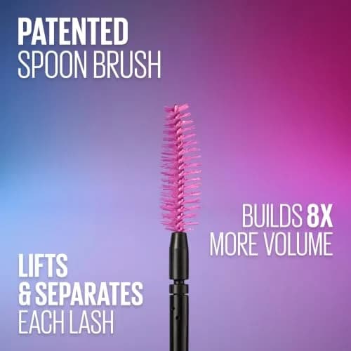 Maybelline Waterproof Mascara 0.25 Fl Oz | Volumizing & Separating Formula, Very Black thumbnail 6