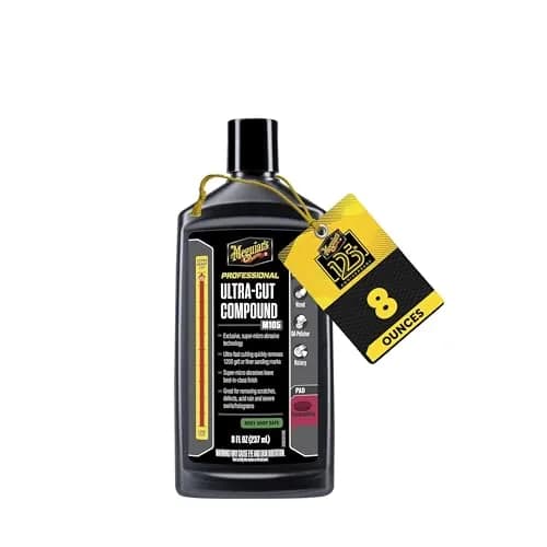 Meguiar's Mirror Glaze M105 Ultra-Cut Compound 237ml (8 oz) | Heavy Cut for Scratches & Swirls thumbnail 1