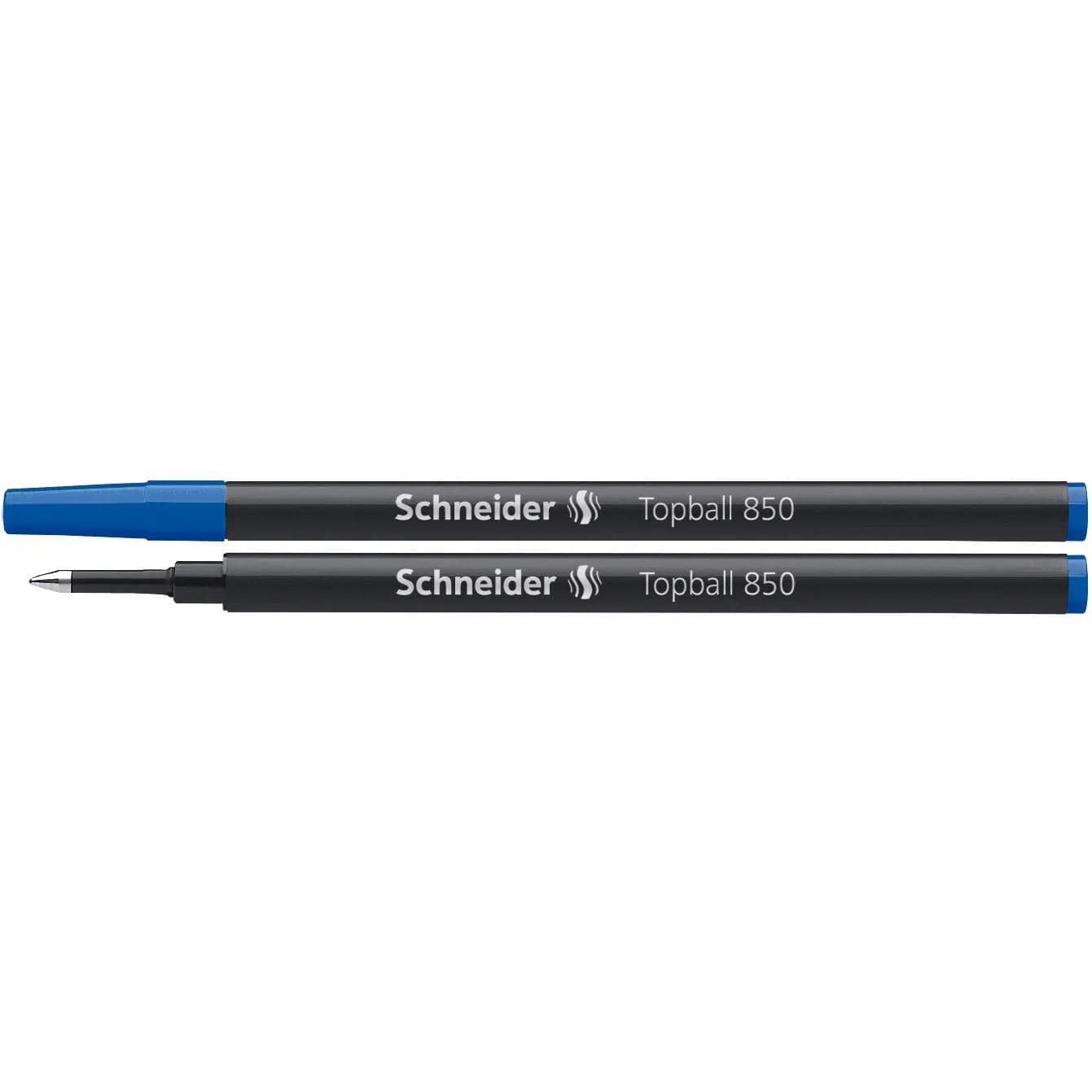 Schneider Topball 850 Rollerball Refill 0.5 mm Black Ink (10-Pack) | Smooth Ink Flow for Daily Writing — Blue