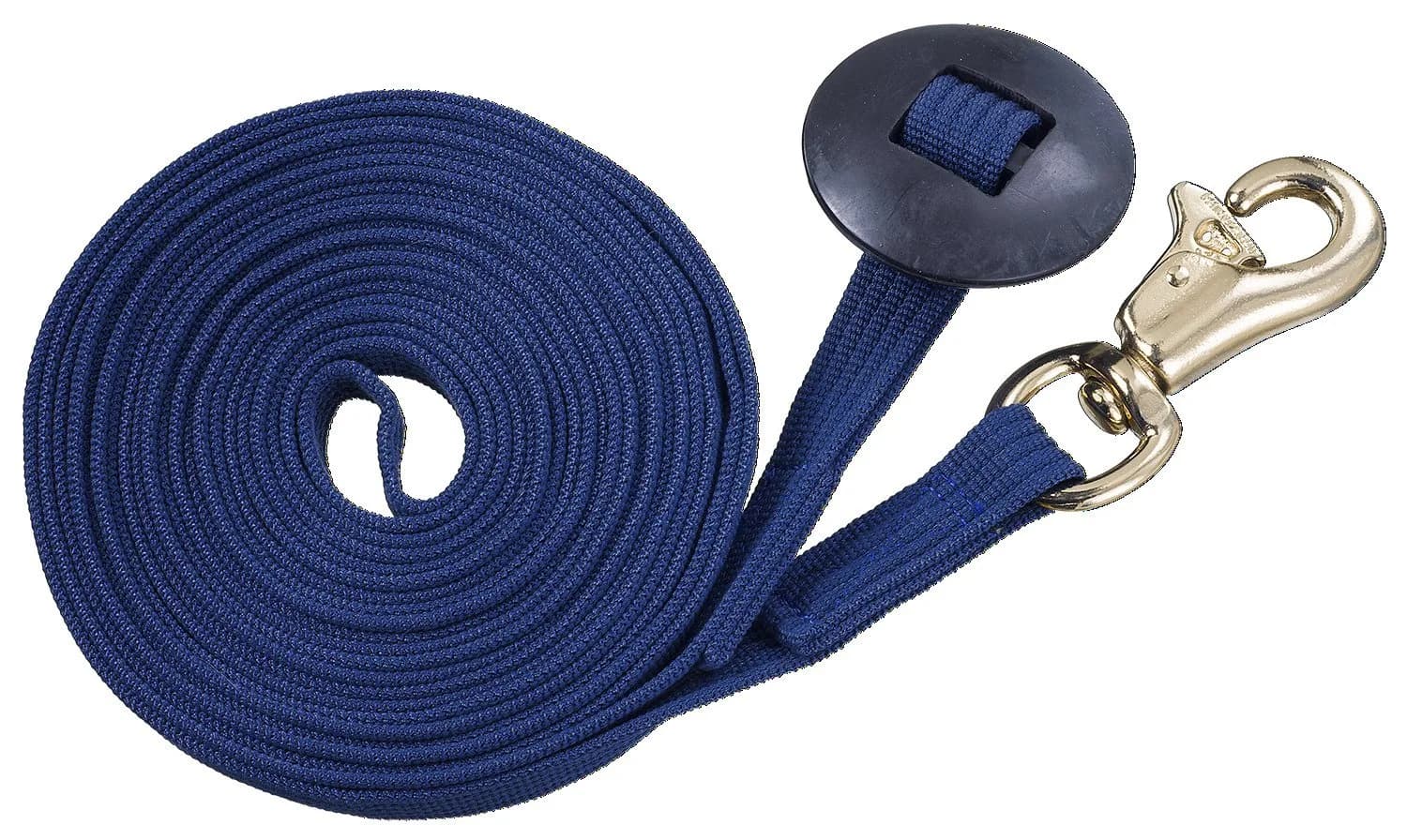 Tough 1 German Cord Cotton Lunge Line with Heavy Snap, Navy Blue, 25 ft (7.62 m) | Equestrian Training Rope