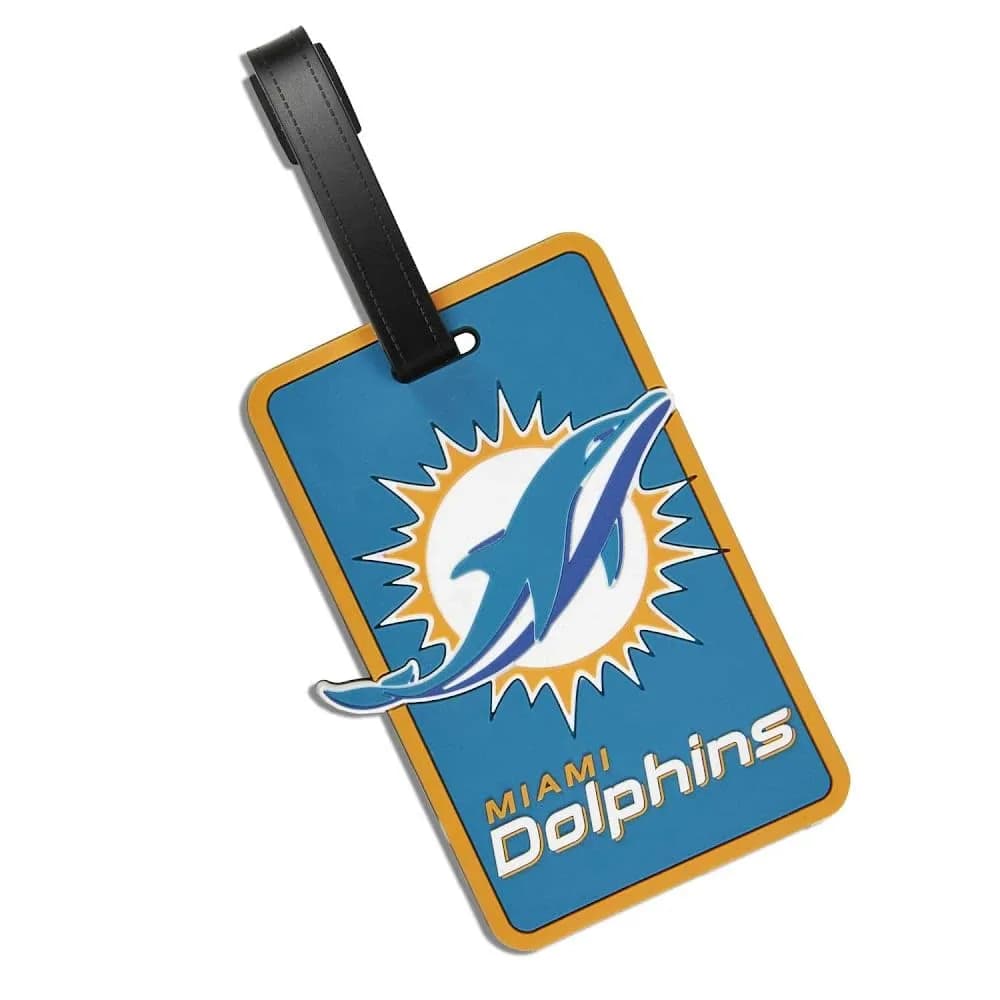 Aminco NFL Miami Dolphins Soft Bag Tag Teal | Officially Licensed NFL Fan Gear - main product image
