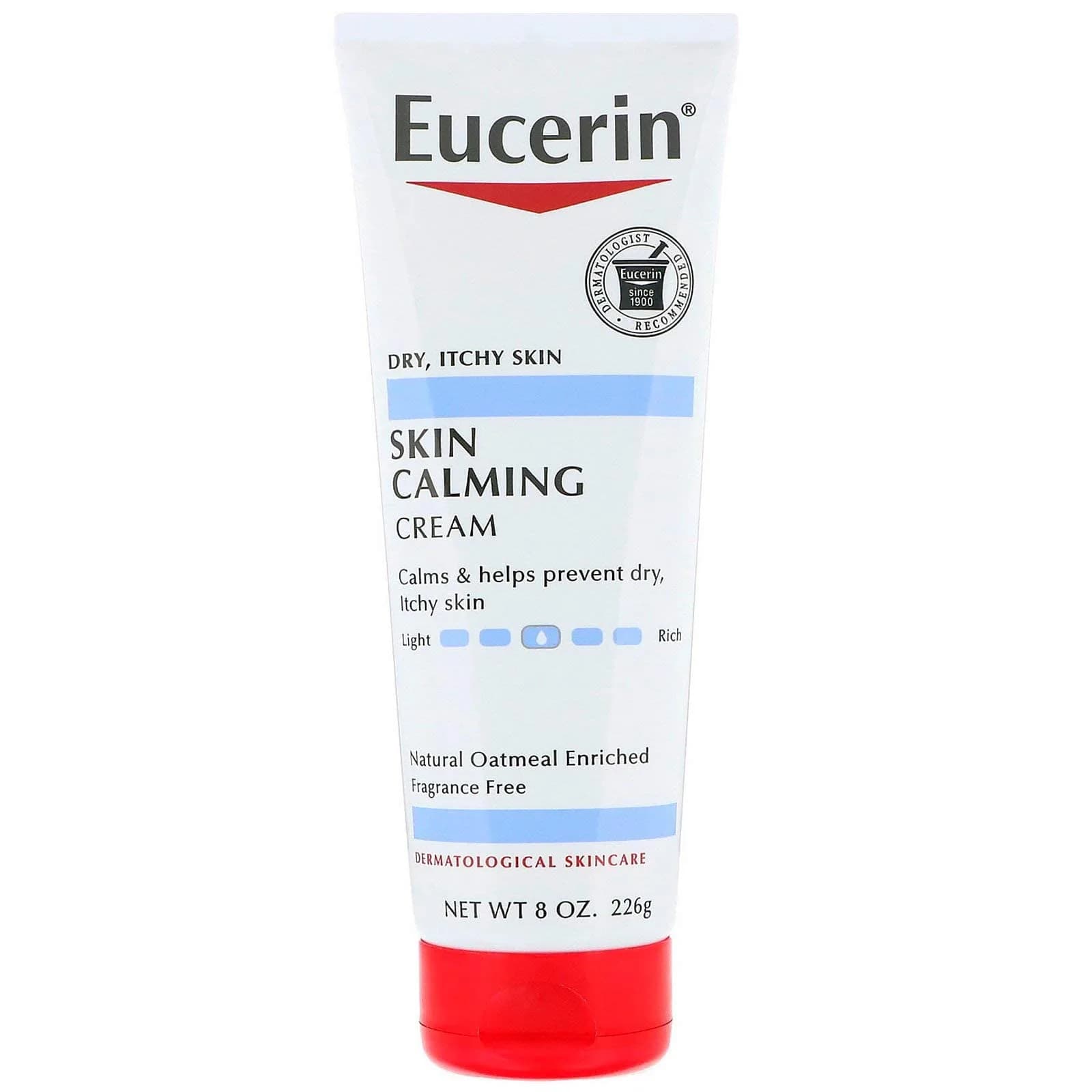 Eucerin Skin Calming Cream 8 oz. Tube (Pack of 3) | Soothes Dry, Itchy Skin with Natural Oatmeal — Single Pack