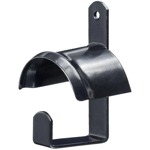 Tough 1 Metal Bridle Holder with Hook, Black, 6.5 | Durable Wall Mount for Tack Storage thumbnail 1