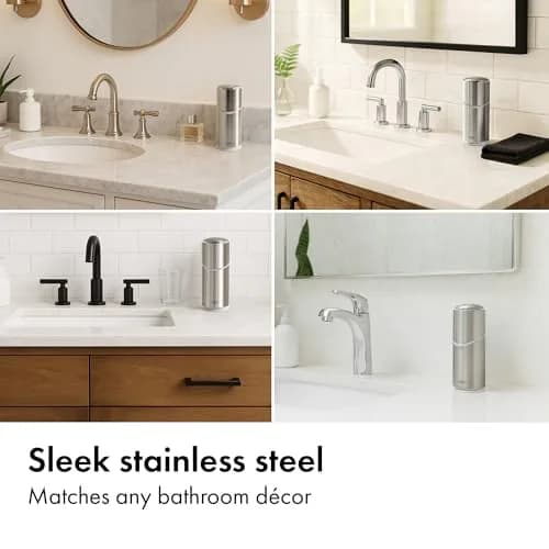 OXO Good Grips Bathroom Toothbrush Holder Set - Stainless Steel | Compact, Hygienic & Durable thumbnail 5