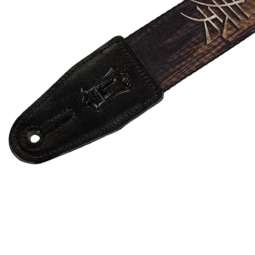 Levy's Leathers Dragon & Hanzi Polyester Guitar Strap 152cm (60") | Genuine Leather Ends thumbnail 2