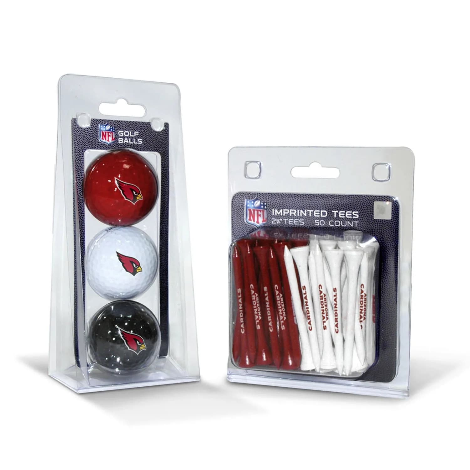 Team Golf NFL Green Bay Packers 3 Golf Balls & 50 Tees Set | Officially Licensed Fan Gear — Arizona Cardinals