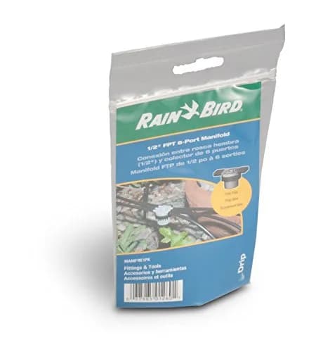 Rain Bird 6-Port Free Flow Drip Irrigation Manifold 1/2" NPT x 1/4" Drip | Connects Six 1/4" Drip Tubes to 1/2" Riser thumbnail 3