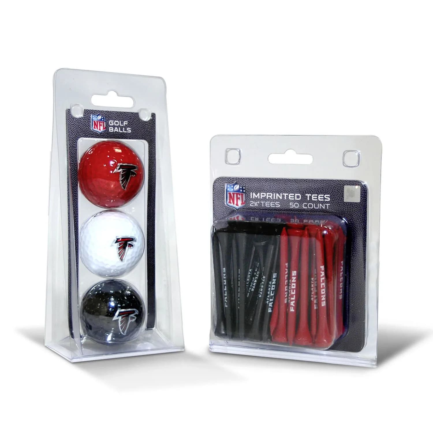 Team Golf NFL Green Bay Packers 3 Golf Balls & 50 Tees Set | Officially Licensed Fan Gear — Atlanta Falcons