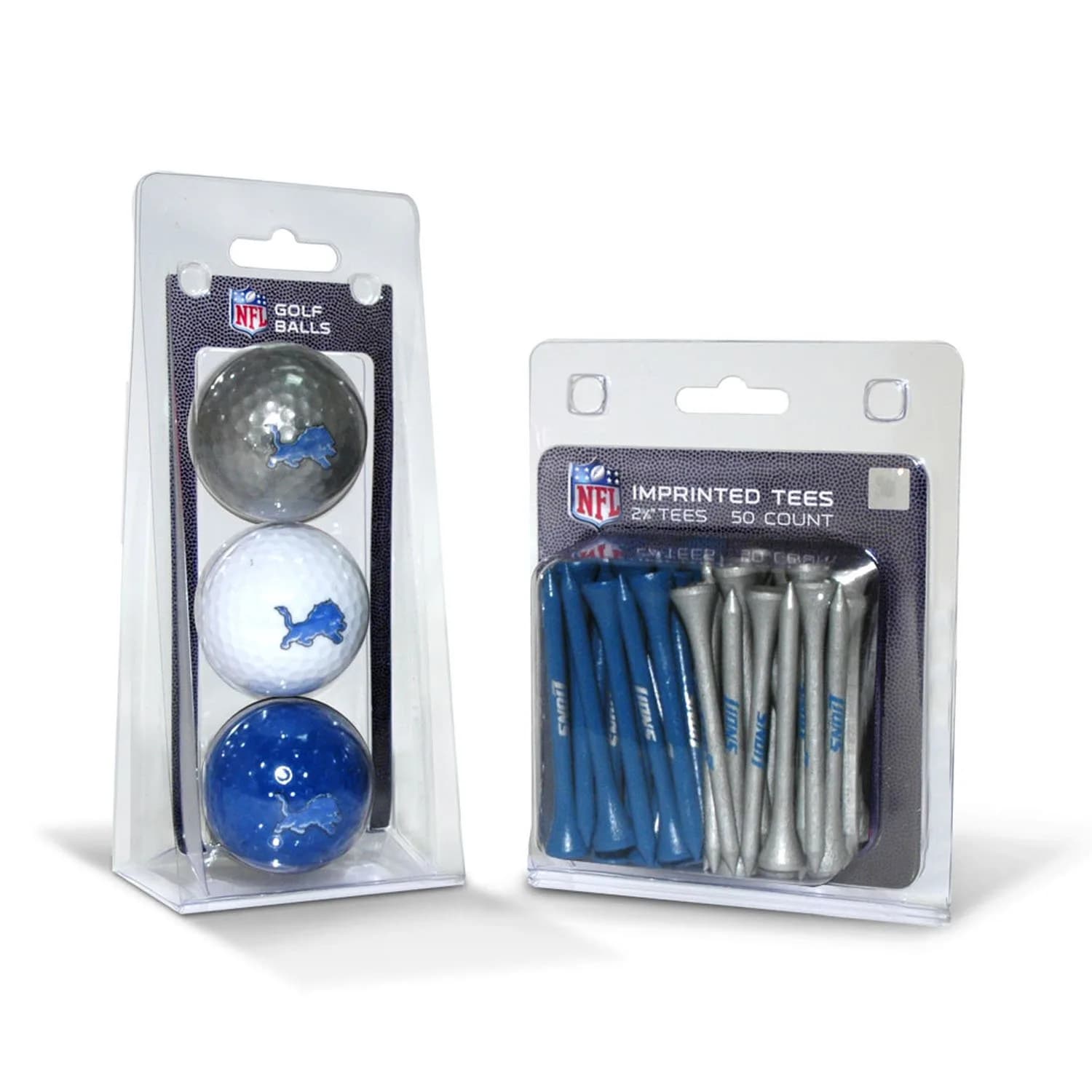 Team Golf NFL Detroit Lions 3 Golf Balls & 50 Tees Set | Officially Licensed NFL Fan Gear - main product image