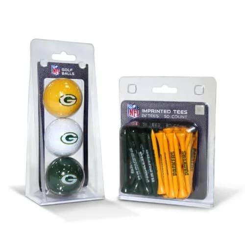 Team Golf NFL Green Bay Packers 3 Golf Balls & 50 Tees Set | Officially Licensed Fan Gear thumbnail 1
