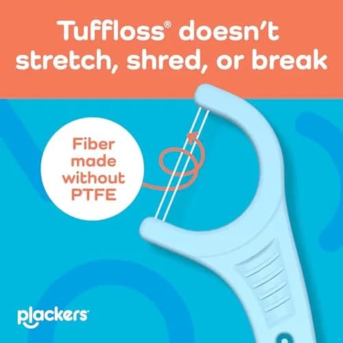 Plackers Twin Line Floss Picks, Intense Mint, 75 Count | Double Floss Surface, Mint Flavor, On-the-Go Oral Care thumbnail 6