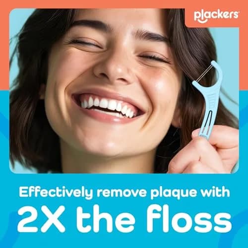 Plackers Twin Line Floss Picks, Intense Mint, 75 Count | Double Floss Surface, Mint Flavor, On-the-Go Oral Care thumbnail 3