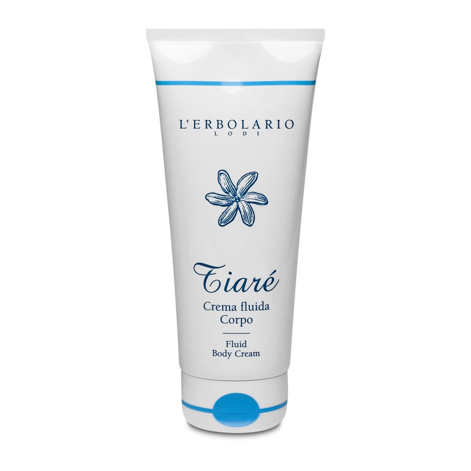L’Erbolario Fluid Body Cream – Moisturizing Body Butter – Nourishing Cream for Even Tone – Skin Care with Shea Butter, Coconut Milk – Tiaré - 6.7 oz - main product image