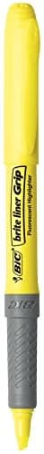 BIC Brite Liner Grip Highlighters, Chisel Tip, 5-Count Pack, Yellow | Long-Lasting, Safe & Reliable Office Supplies thumbnail 2