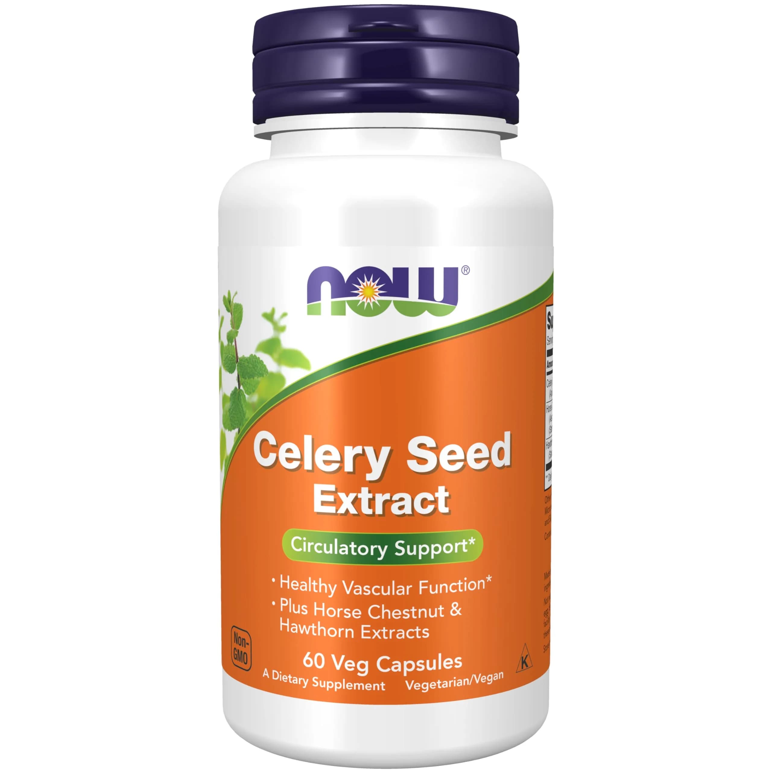 NOW Supplements Celery Seed Extract 60 Veg Capsules | Supports Vascular & Brain Health