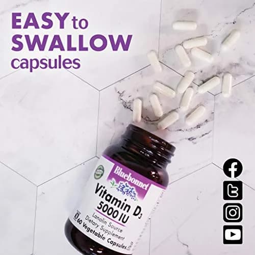 BlueBonnet Vitamin D3 400 IU Vegetable Capsule | Supports Strong Bones & Immunity thumbnail 3