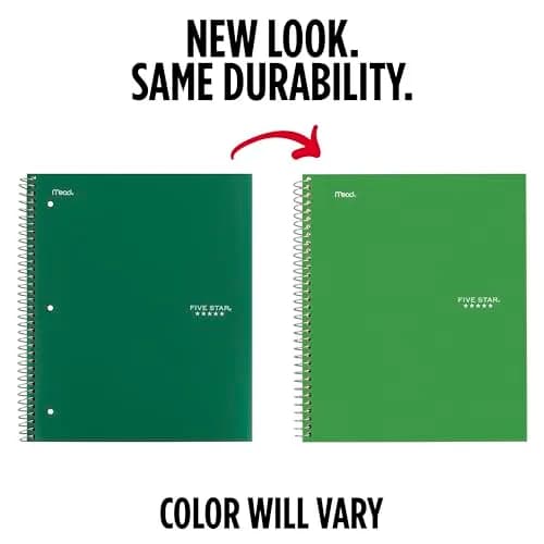 Five Star Spiral Notebook 5 Subject 200 Sheets (200 College Ruled Sheets, 8.5" x 11") | SFI Certified Paper thumbnail 2