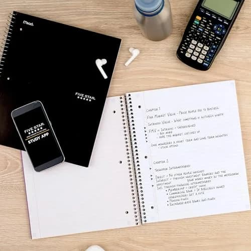 Five Star Spiral Notebook, 1 Subject, College Ruled, 100 Sheets, 200 Pages Total, Black | SFI Certified Paper & Study App Integration thumbnail 8